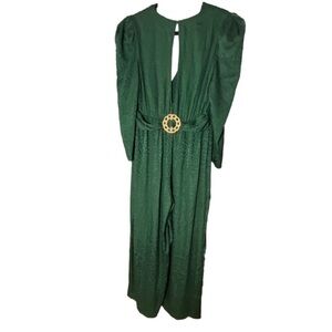 Elegant Green Jumpsuit with Gold Accent